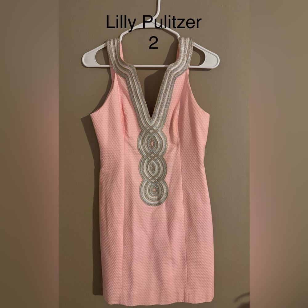 Lilly Pulitzer Pink and Silver Mini Dress